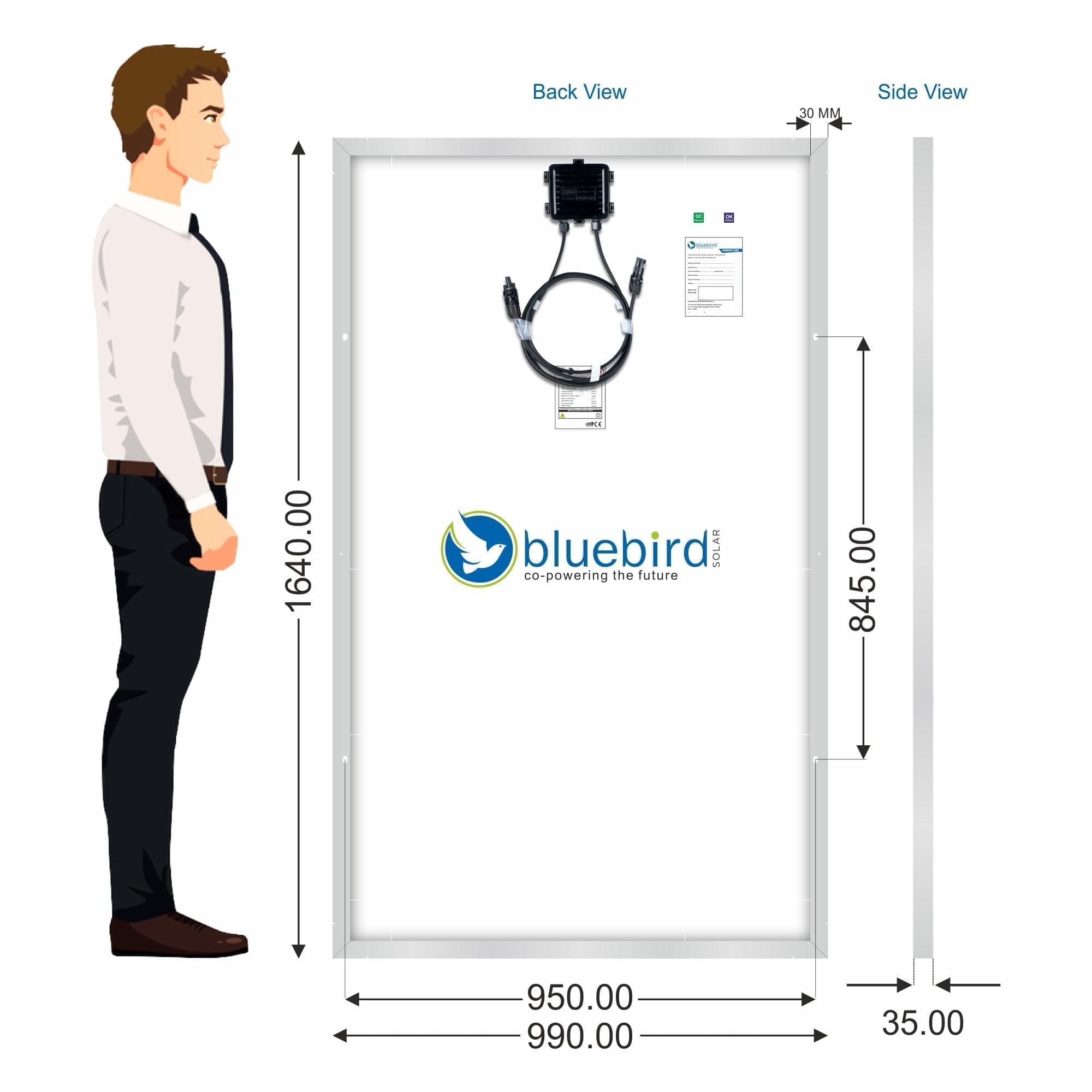 275 watt solar panel size