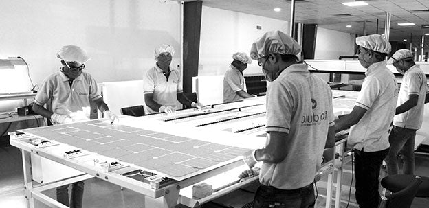 Lay-up & Bussing - Solar Panel Manufacturing Process
