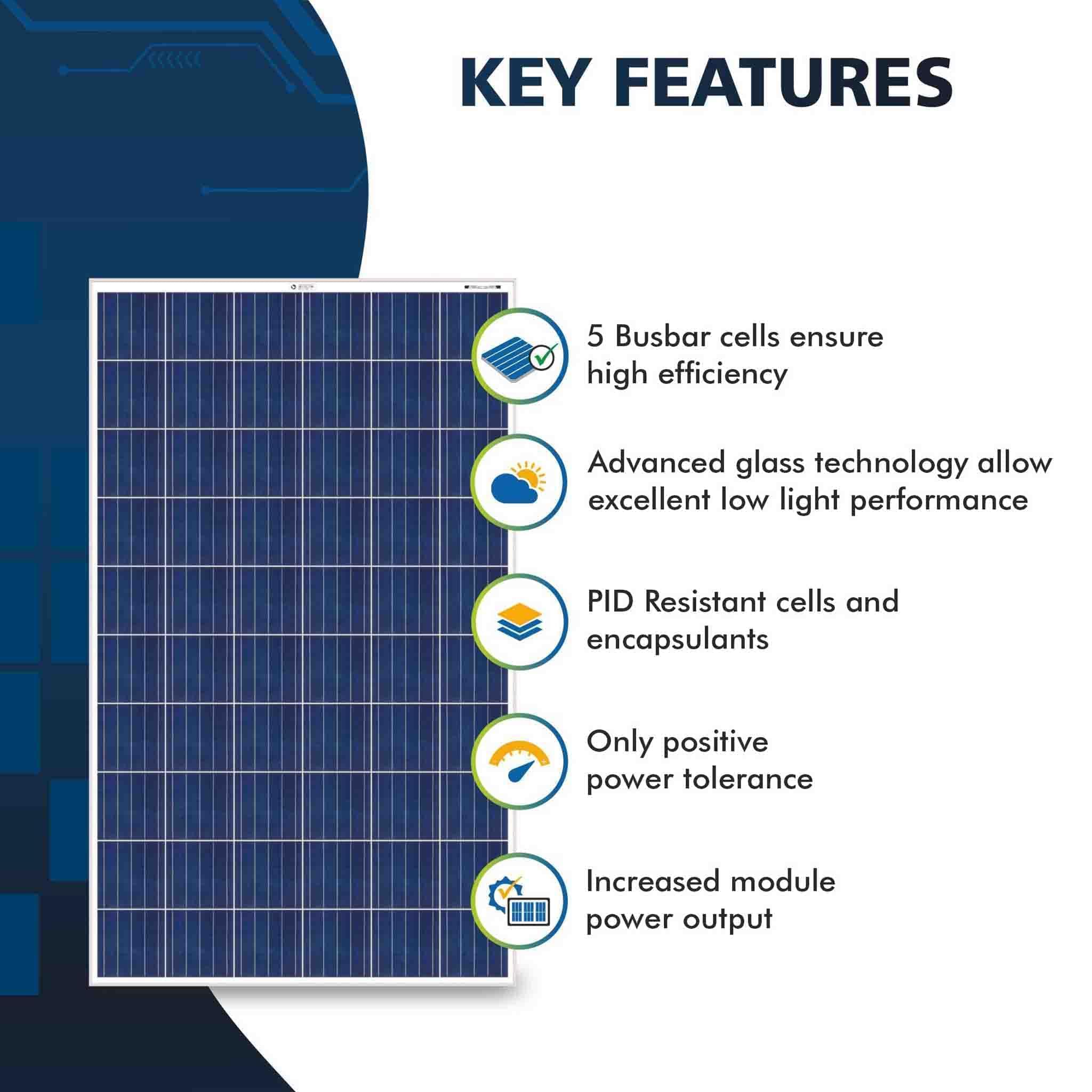 275 watt solar panel features 