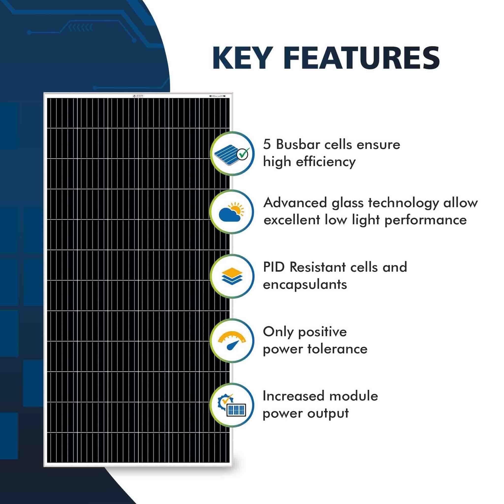 400 Watt Solar panel features