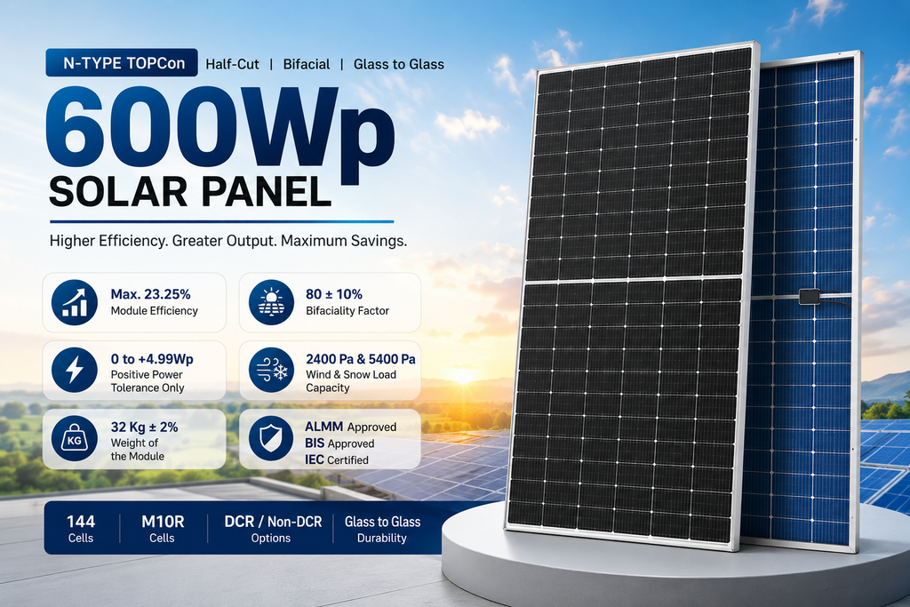 600Wp Solar Panel N-Type TOPCon Bifacial (G2G)