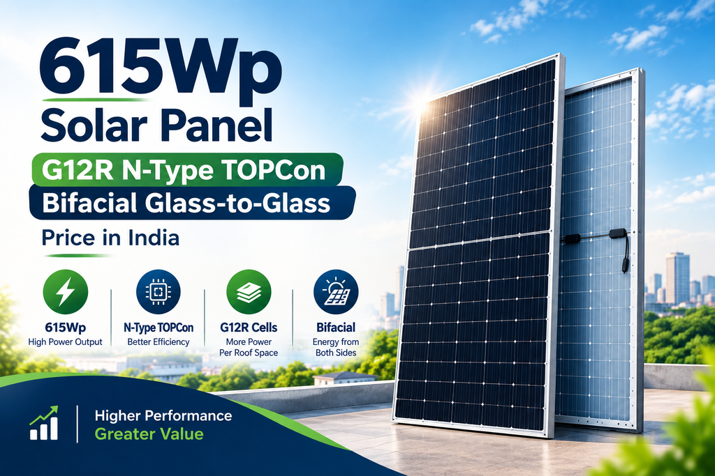 615Wp Solar Panel Price in India: G12R N-Type TOPCon
