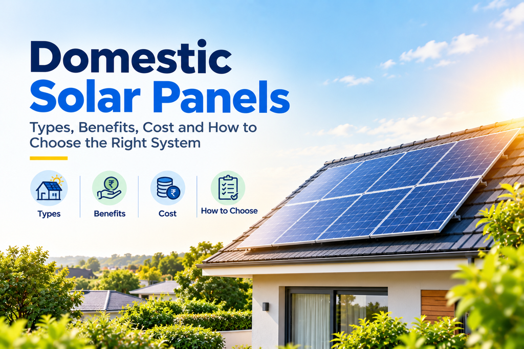 Domestic Solar Panels: Types, Benefits, Cost and How to Choose the Right System
