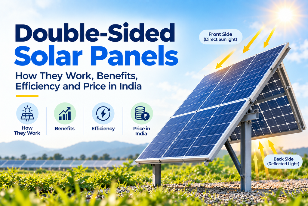 Double-Sided Solar Panels: How They Work, Benefits, Efficiency & Price in India