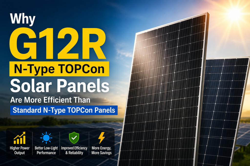 Why G12R N-Type TOPCon Solar Panels Are More Efficient Than Standard N-Type TOPCon Panels
