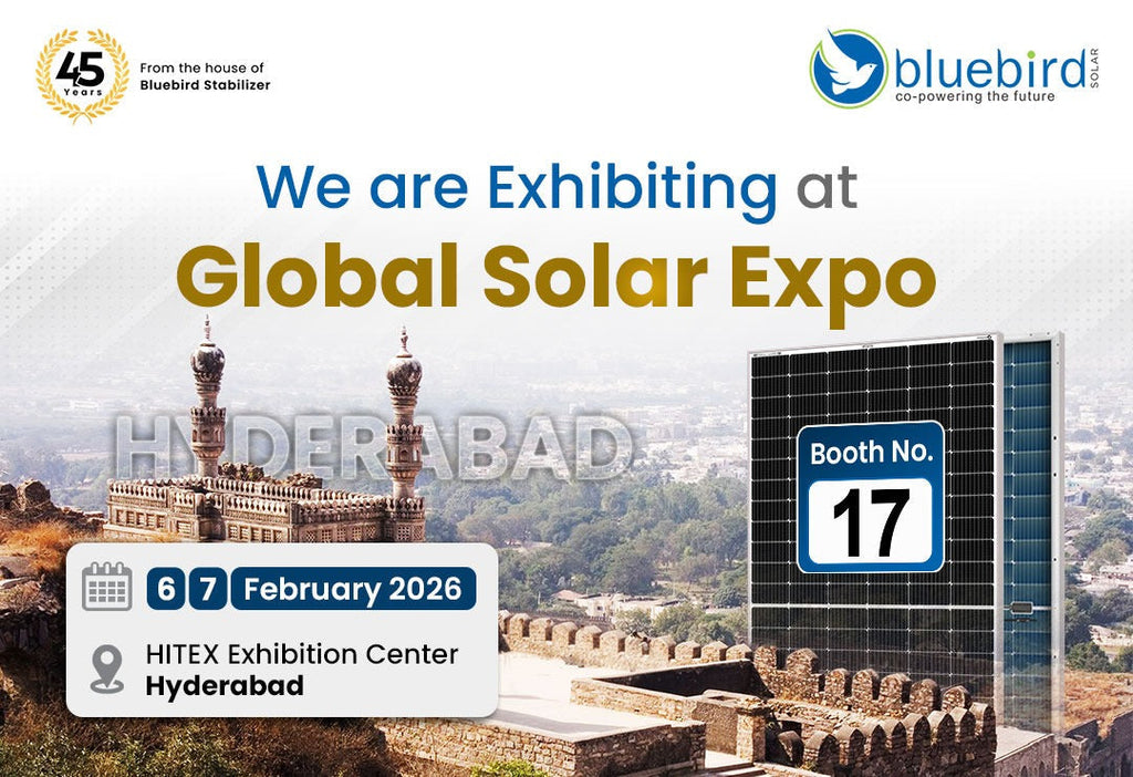 Global Solar Expo Hyderabad 2026: Meet Bluebird Solar at HITEX Exhibition Center
