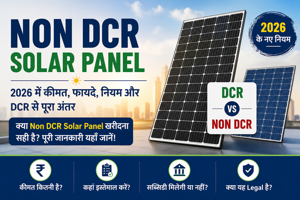 Non DCR Solar Panel - 2026 के नए नियम और फायदे