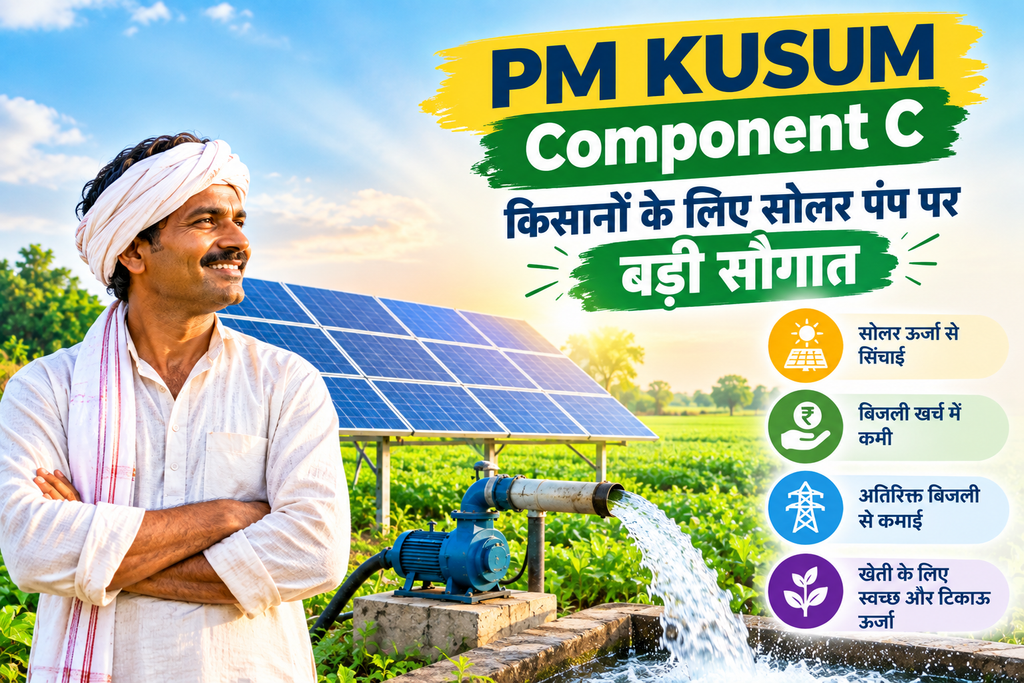 PM KUSUM Component C: किसानों के लिए Solar Pump पर बड़ी सौगात