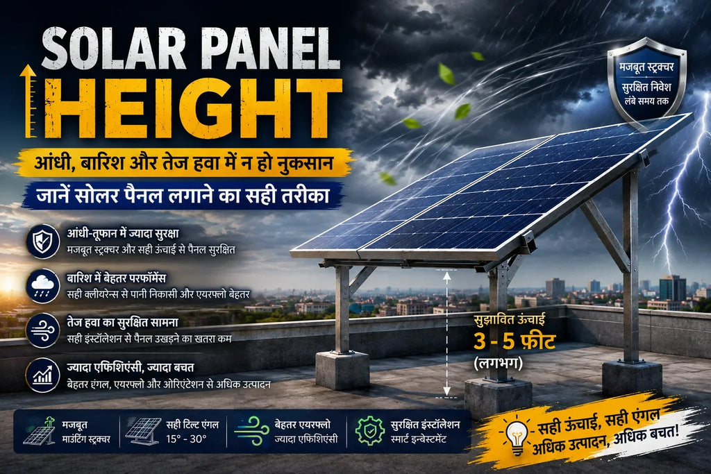 Solar Panel Height: आंधी, बारिश और तेज हवा में न हो नुकसान, जानें सोलर पैनल लगाने का सही तरीका