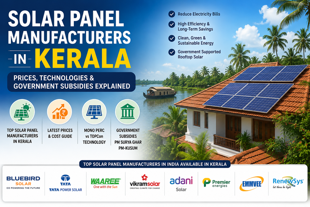 Best Solar Panel Manufacturers in Kerala 2026: Prices and Government Subsidies Explained