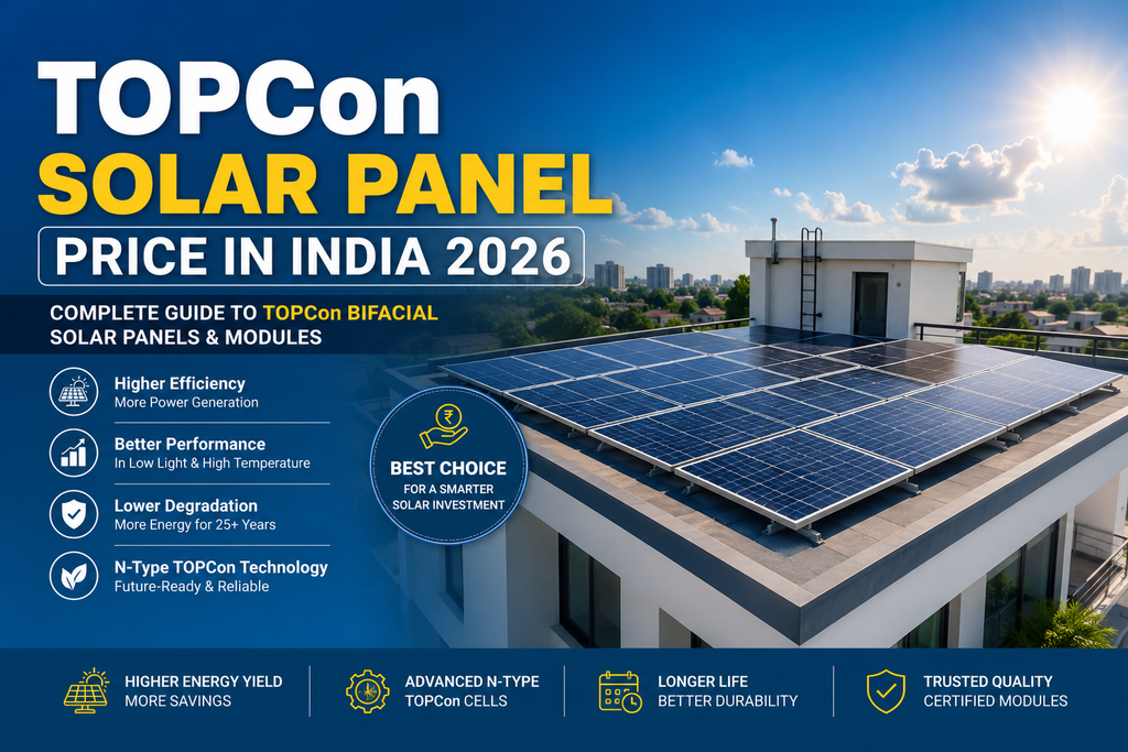 TOPCon Solar Panel Price in India 2026: Complete Guide