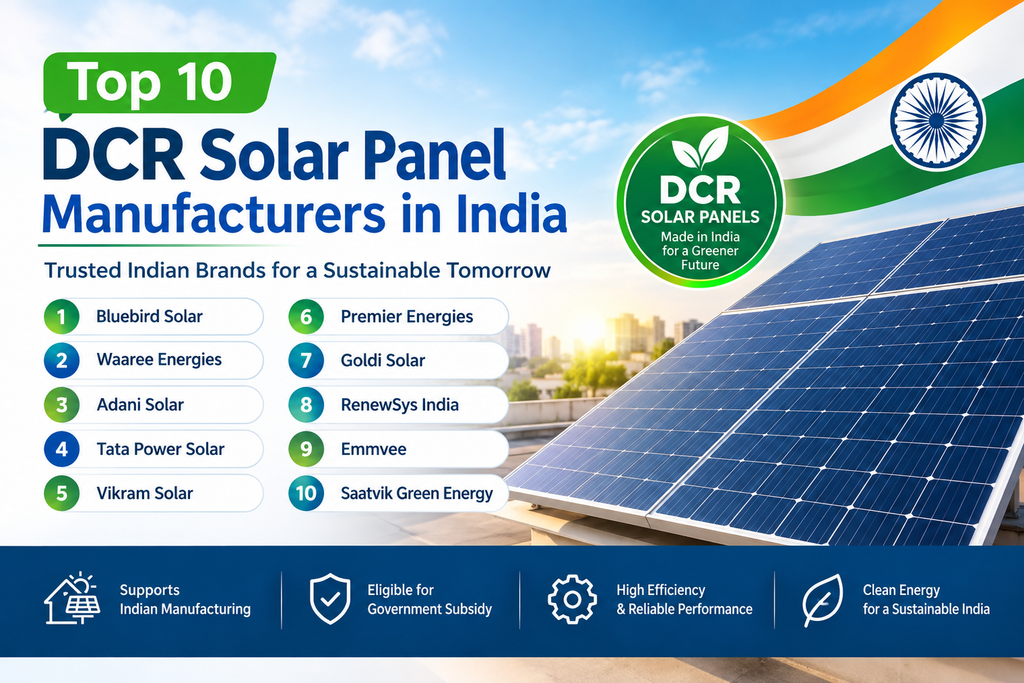 Top 10 DCR Solar Panel Manufacturers in India 2026
