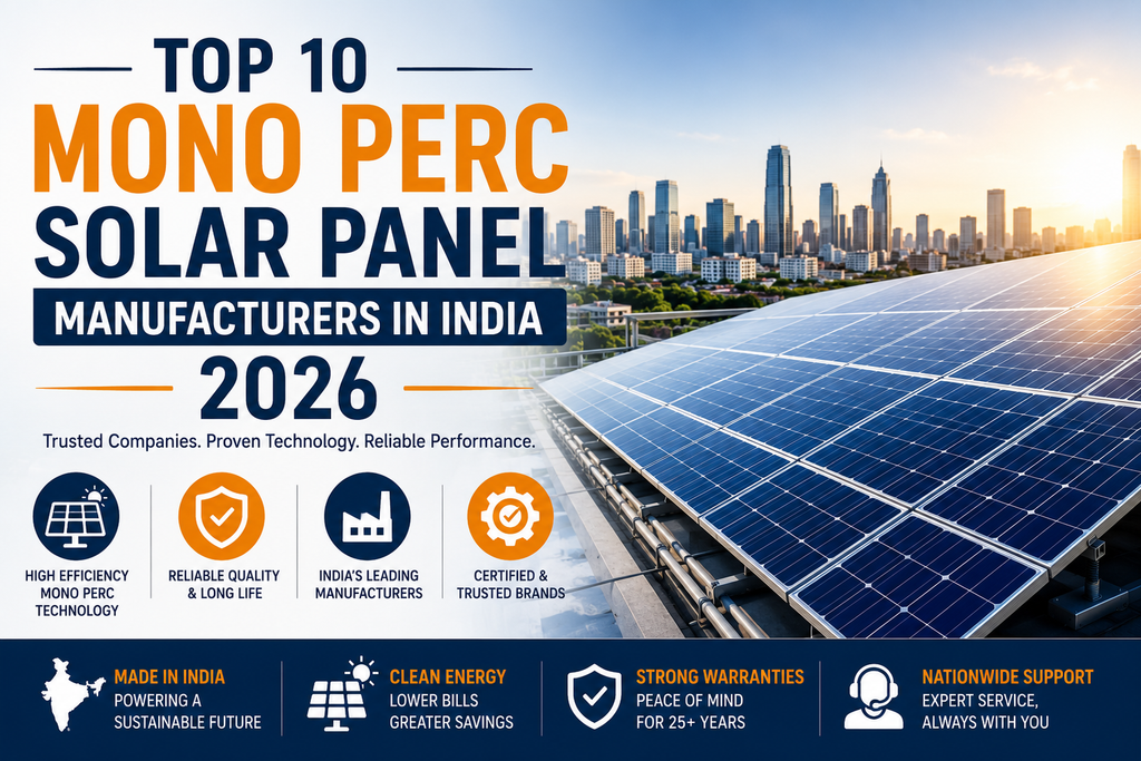 Top 10 Mono PERC Solar Panel Manufacturers in India 2026