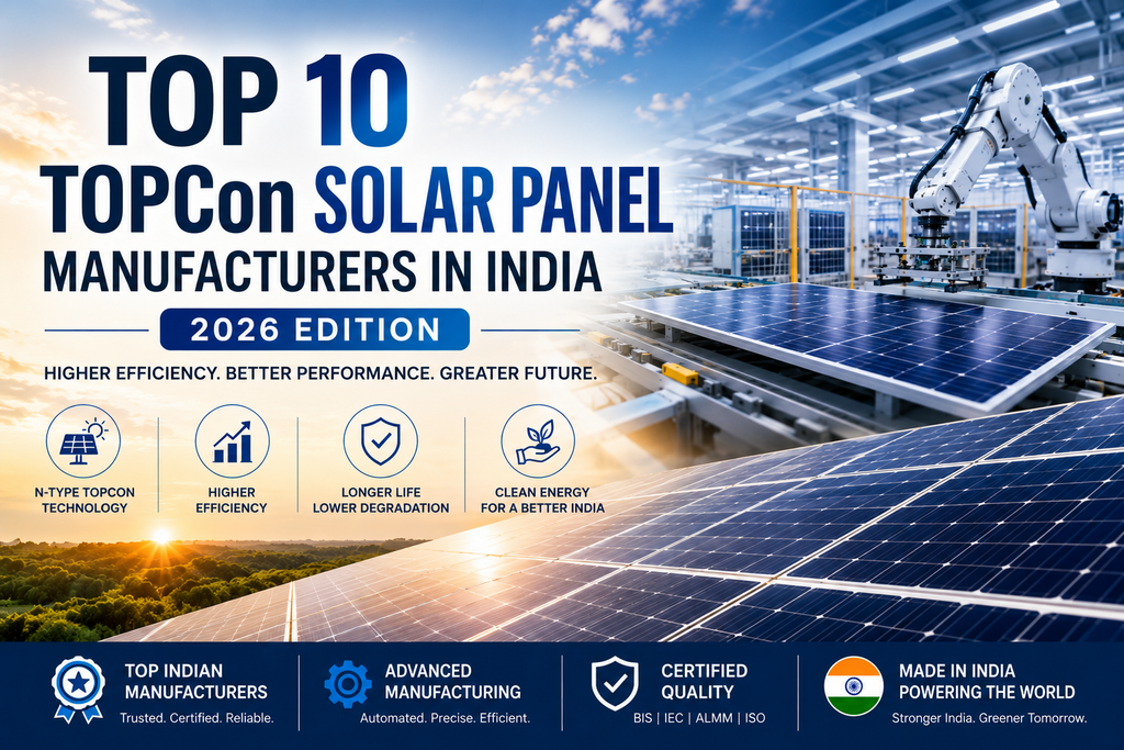 Top 10 TOPCon Solar Panel Manufacturers in India (2026)