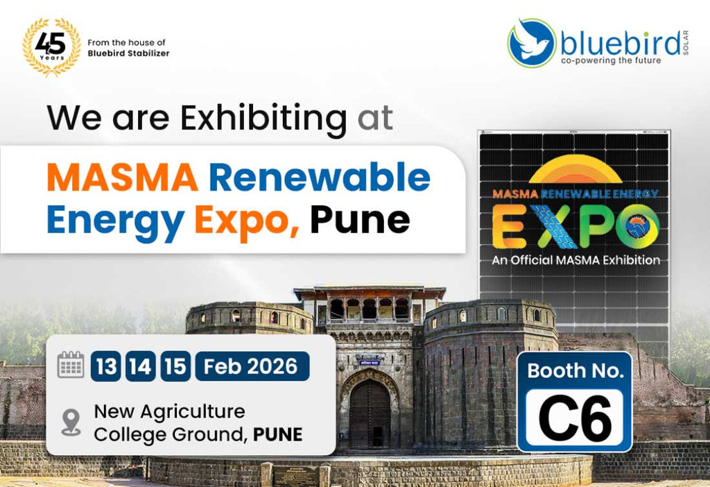 Bluebird Solar at MASMA Renewable Energy Expo 2026, Pune | Booth C6