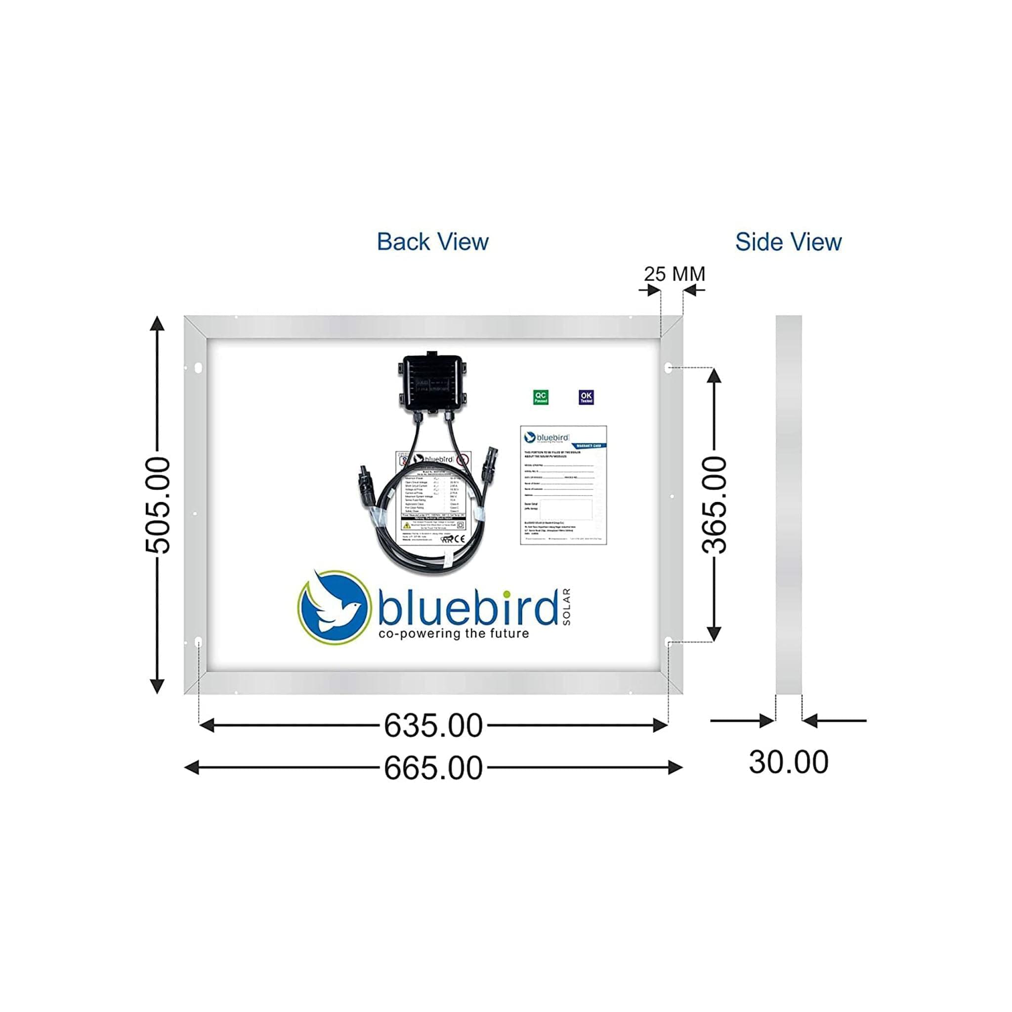 Bluebird 50 Watt 12 Volt Polycrystalline Solar Panel
